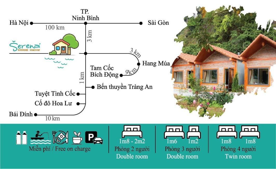 Serena Riverside Homestay - Trang An Ninh Binh Exterior foto